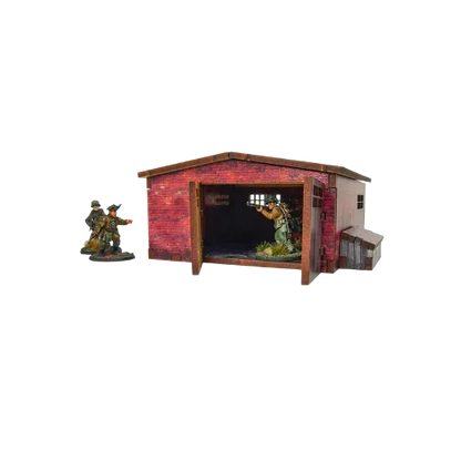 Pre-painted WW2 Normandy Large Brick Shed-Micro Art Studio-Radaddel