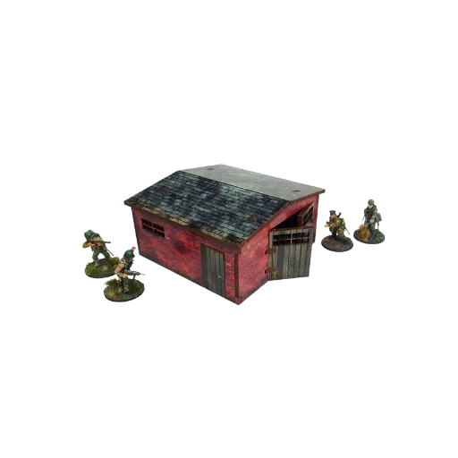 Pre-painted WW2 Normandy Large Brick Shed-Micro Art Studio-Radaddel