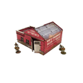 Pre-painted WW2 Normandy Garage with Petrol Station-Micro Art Studio-Radaddel