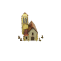 Pre-painted WW2 Normandy Church-Micro Art Studio-Radaddel