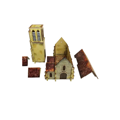 Pre-painted WW2 Normandy Church-Micro Art Studio-Radaddel