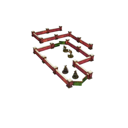 Pre-painted WW2 Normandy Walls with Gate (low)-Micro Art Studio-Radaddel