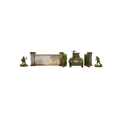Pre-painted WW2 Normandy Walls with Gate (high)-Micro Art Studio-Radaddel