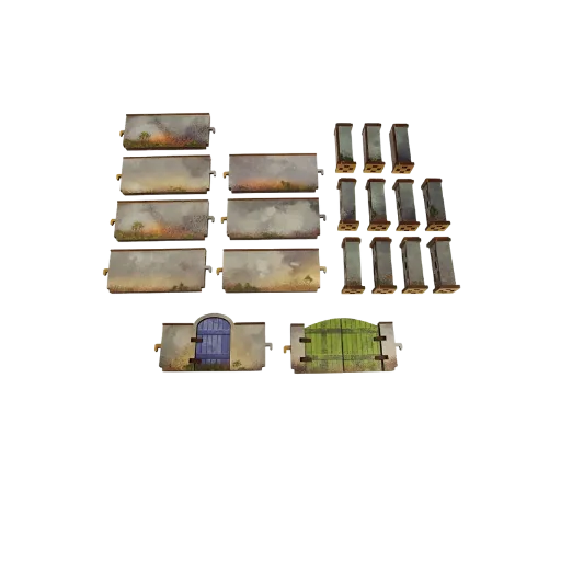 Pre-painted WW2 Normandy Walls with Gate (high)-Micro Art Studio-Radaddel