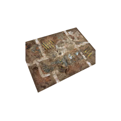 Neoprene Mat Industrial Ruins 44x30''-PWork Wargames-Radaddel
