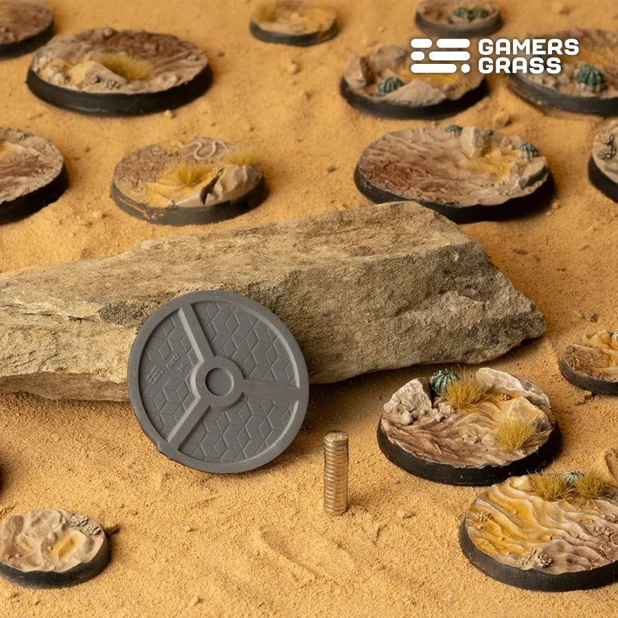 Deserts of Maahl Bases Round 40mm (x5)-Gamers Grass-Radaddel