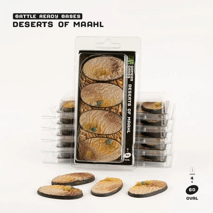 Deserts of Maahl Bases Oval 60mm (x4)-Gamers Grass-Radaddel