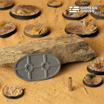 Deserts of Maahl Bases Oval 60mm (x4)-Gamers Grass-Radaddel