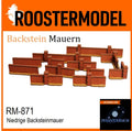 Niedrige Backsteinmauer-Roostermodel-Radaddel