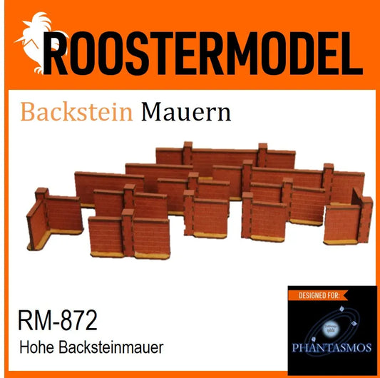 Hohe Backsteinmauer-Roostermodel-Radaddel