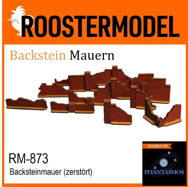 Backsteinmauer (zerstört)-Roostermodel-Radaddel
