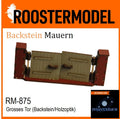 Grosses Tor (Backstein/Holzoptik)-Roostermodel-Radaddel