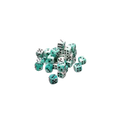 White-Teal w/black Gemini 12mm D6 with pips Dice Blocks (36 Dice)-Chessex-Radaddel