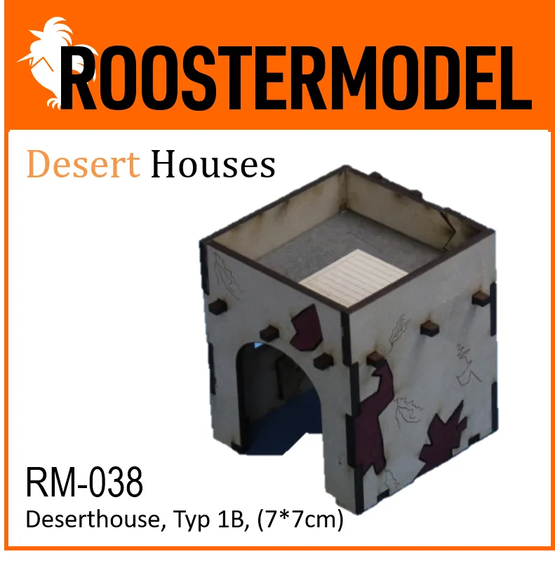 Deserthouse, Typ 1B, (7*7cm)-Roostermodel-Radaddel