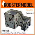 Deserthouse, Typ 11B, 2 Floors Stairs-Roostermodel-Radaddel