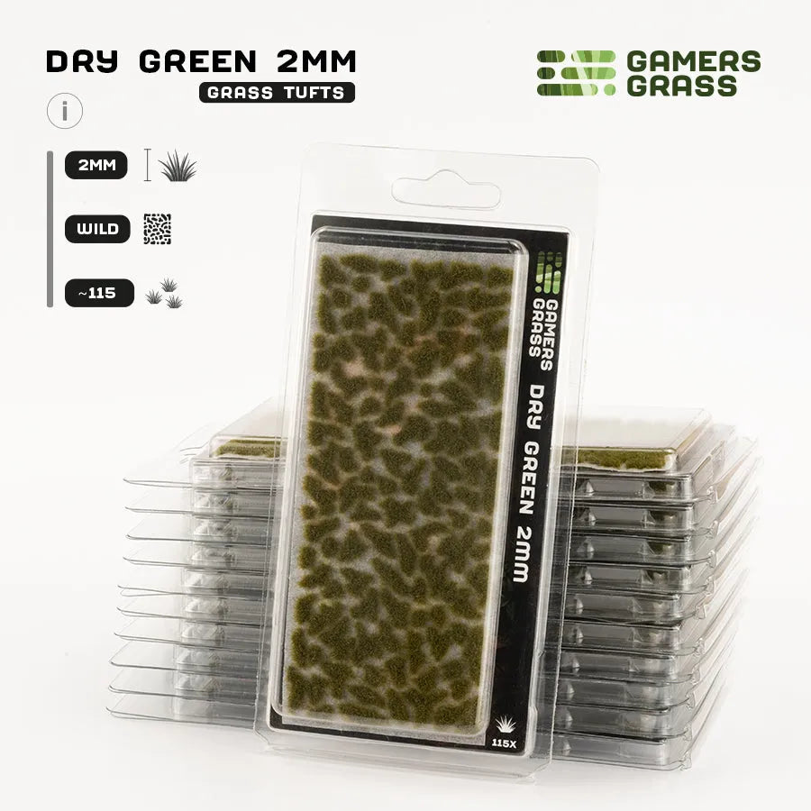Dry Green 2mm Tufts-Gamers Grass-Radaddel