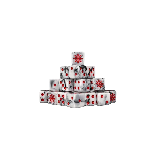 Chaos Demon Marbled Dice 16mm Round (25 Stück)-Baron of Dice-Radaddel