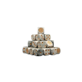 Chaos Demon White Golden Dice 16mm Round (25 Stück)-Baron of Dice-Radaddel