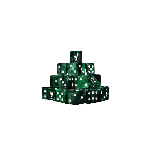 Tainted Knight Green Dice 16mm Square (25 Stück)-Baron of Dice-Radaddel