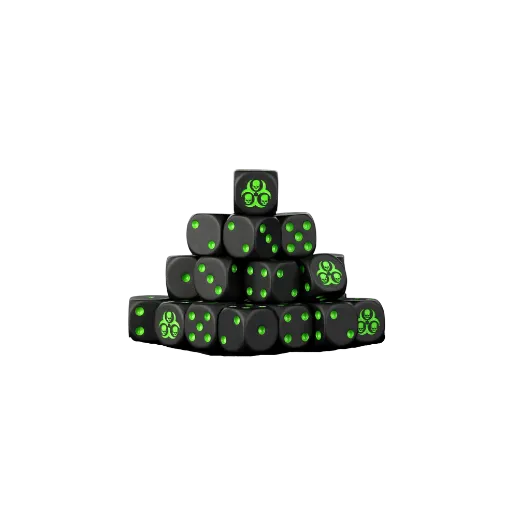Black Plague Dice 16mm Round (25 Stück)-Baron of Dice-Radaddel