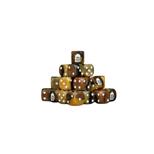 Beer Mug Dice 16mm Round (25 Stück)-Baron of Dice-Radaddel