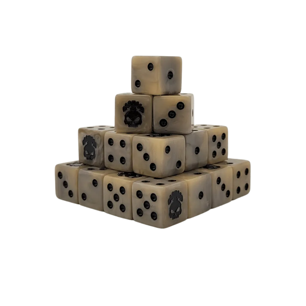 Skeleton Guard Dice 16mm Square (25 Stück)-Baron of Dice-Radaddel