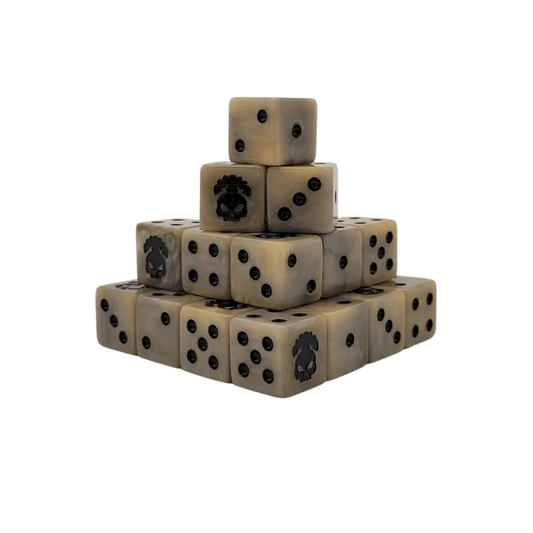 Skeleton Guard Dice 16mm Square (25 Stück)-Baron of Dice-Radaddel