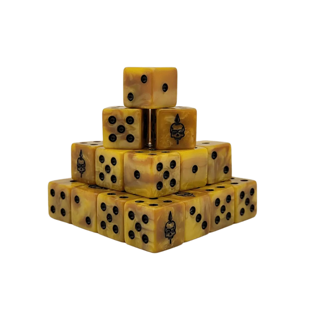 Gold Company Dice 16mm Round (25 Stück)-Baron of Dice-Radaddel