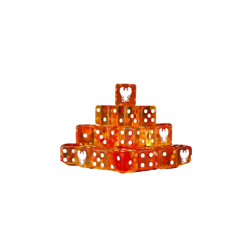 Fire Hawks Phoenix Dice 16mm Square (25 Stück)-Baron of Dice-Radaddel