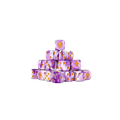 Fleur De Lis Purple Dice 16mm Round (25 Stück)-Baron of Dice-Radaddel