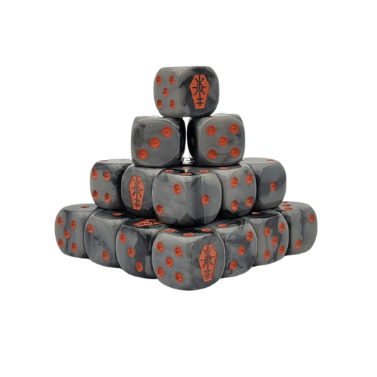 Orange Coffin Dice 16mm Round (25 Stück)-Baron of Dice-Radaddel