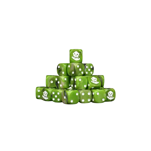 Orc OG White Dice 16mm Round (25 Stück)-Baron of Dice-Radaddel
