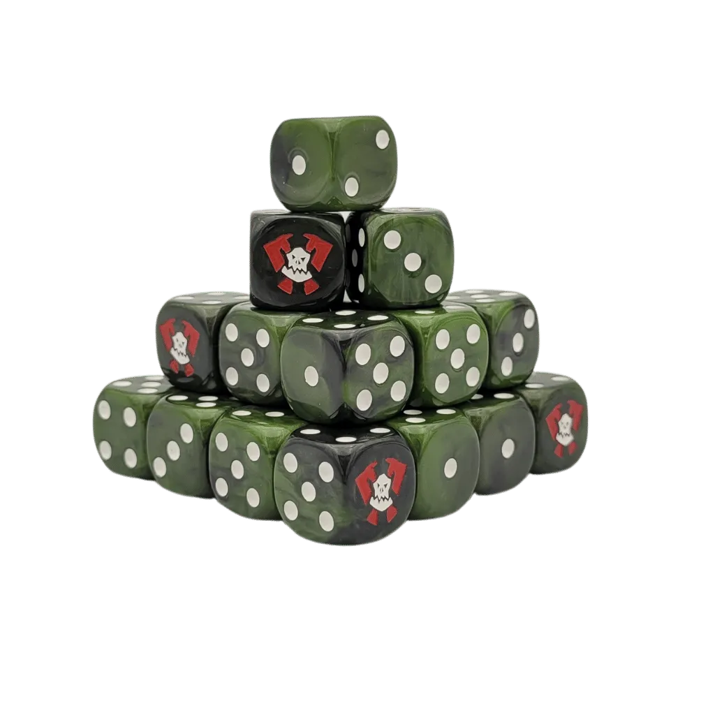 Bloody Orcs Dice 16mm Round (25 Stück)-Baron of Dice-Radaddel