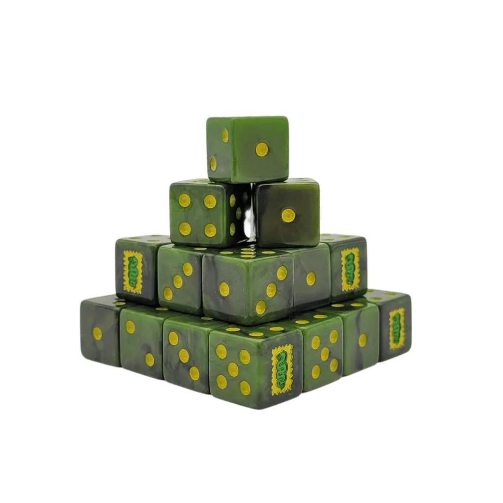 Poisoned Orcs Dice 16mm Square (25 Stück)-Baron of Dice-Radaddel