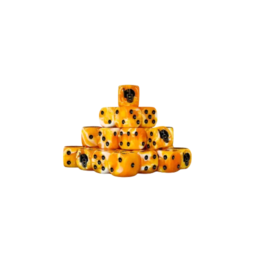 Robot Helm Ochre Dice 16mm Round (25 Stück)-Baron of Dice-Radaddel