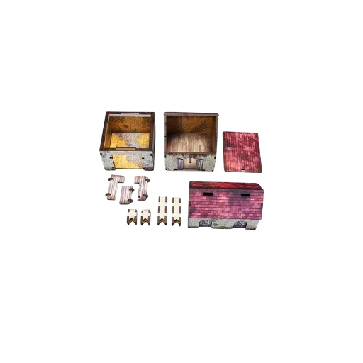 Pre-painted WWII Normandy Homestead with Outbuildings-Micro Art Studio-Radaddel