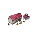 Pre-painted WWII Normandy Stable with Dovecote-Micro Art Studio-Radaddel