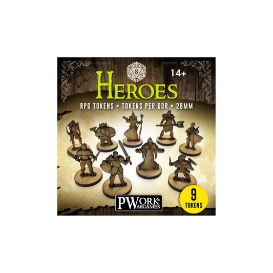 RPG TOKENS Heroes-PWork Wargames-Radaddel