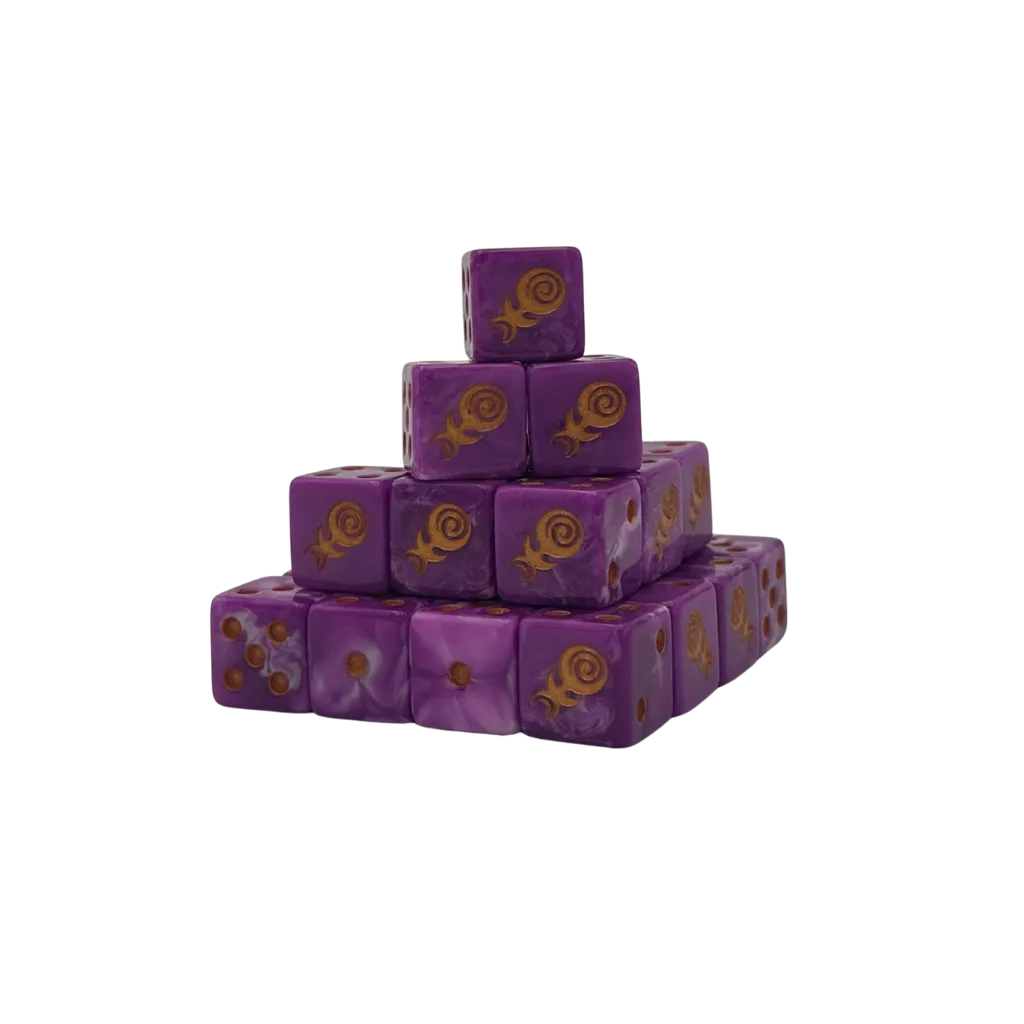 Gluttony Gold Inlay Square 16mm (25 Stück)-Baron of Dice-Radaddel
