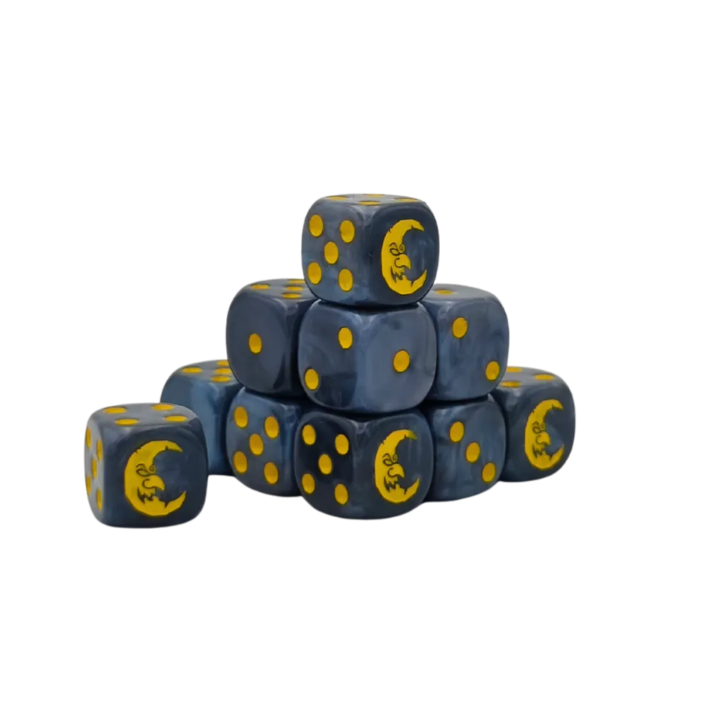 Black Moon Round 16mm (25 Stück)-Baron of Dice-Radaddel