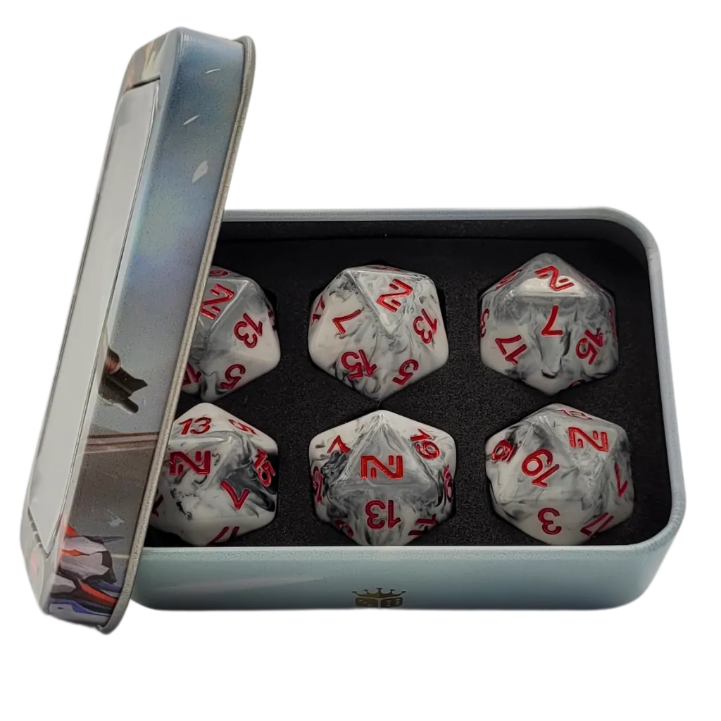 Infinity Offical N4 Marbled D20 (6 Stück)-Baron of Dice-Radaddel