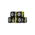 Scatter Dice Black Yellow Square (5 Stück)-Baron of Dice-Radaddel