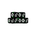 Scatter Dice Black Green Square (5 Stück)-Baron of Dice-Radaddel
