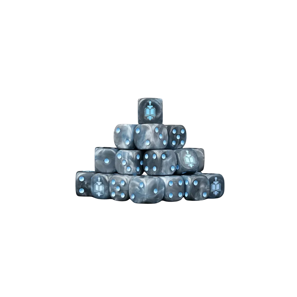 Warrior Knights Blue Inlay Round 16mm (25 Stück)-Baron of Dice-Radaddel