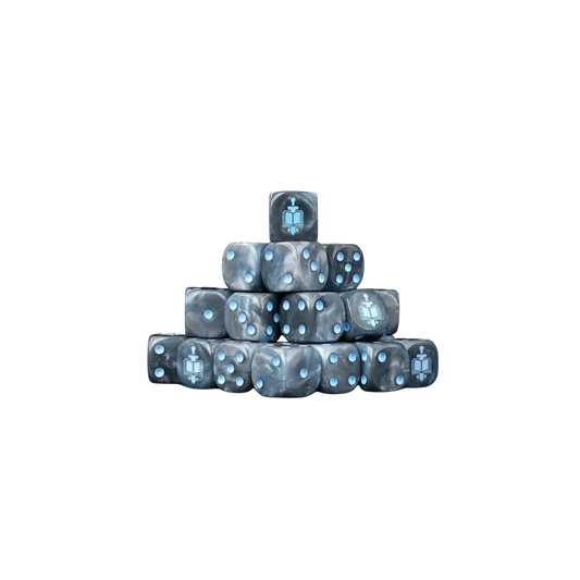 Warrior Knights Blue Inlay Round 16mm (25 Stück)-Baron of Dice-Radaddel