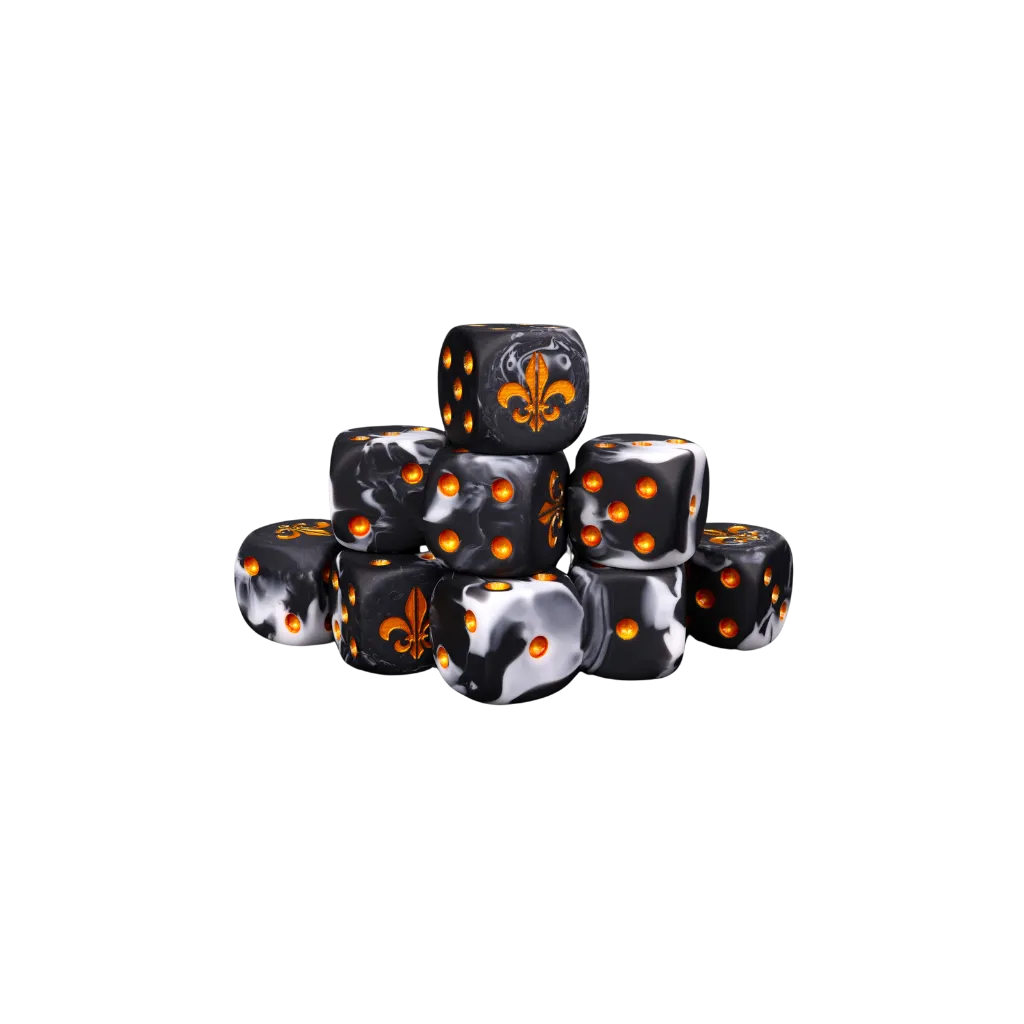 Heritage Fleur de Lis Round 16mm (25 Stück)-Baron of Dice-Radaddel