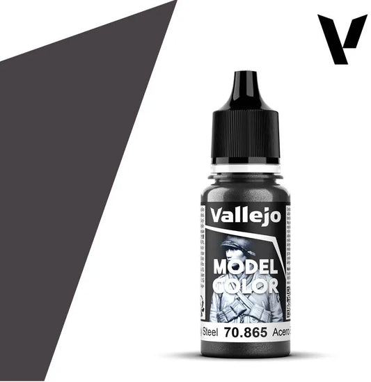 Model Color Oily Steel 18 ml (196)-Vallejo-Radaddel