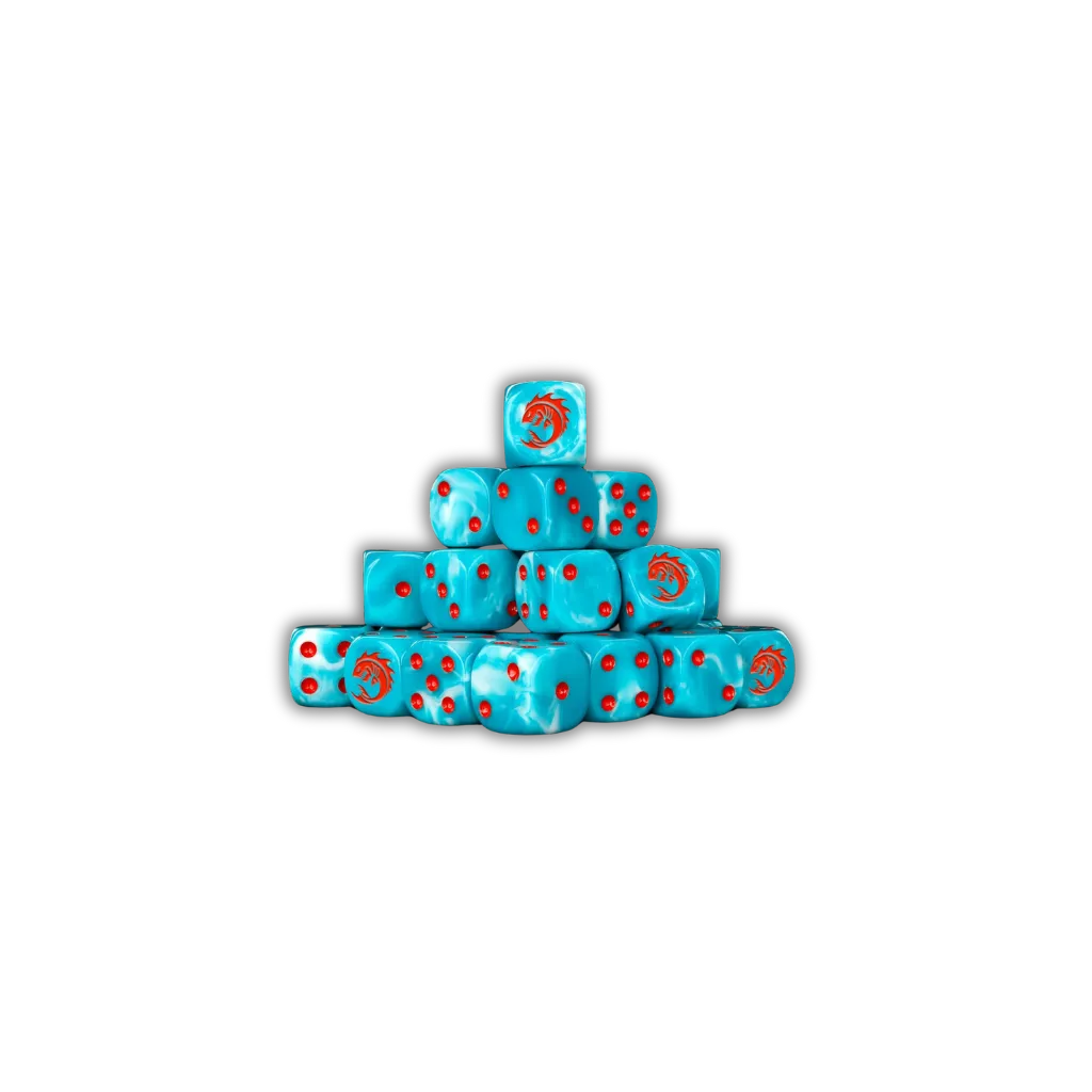 Sea Monsters Orange Round 16mm (25 Stück)-Baron of Dice-Radaddel