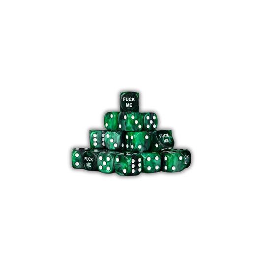 Fuck Me, Bad Dice Green Round 16mm (25 Stück)-Baron of Dice-Radaddel