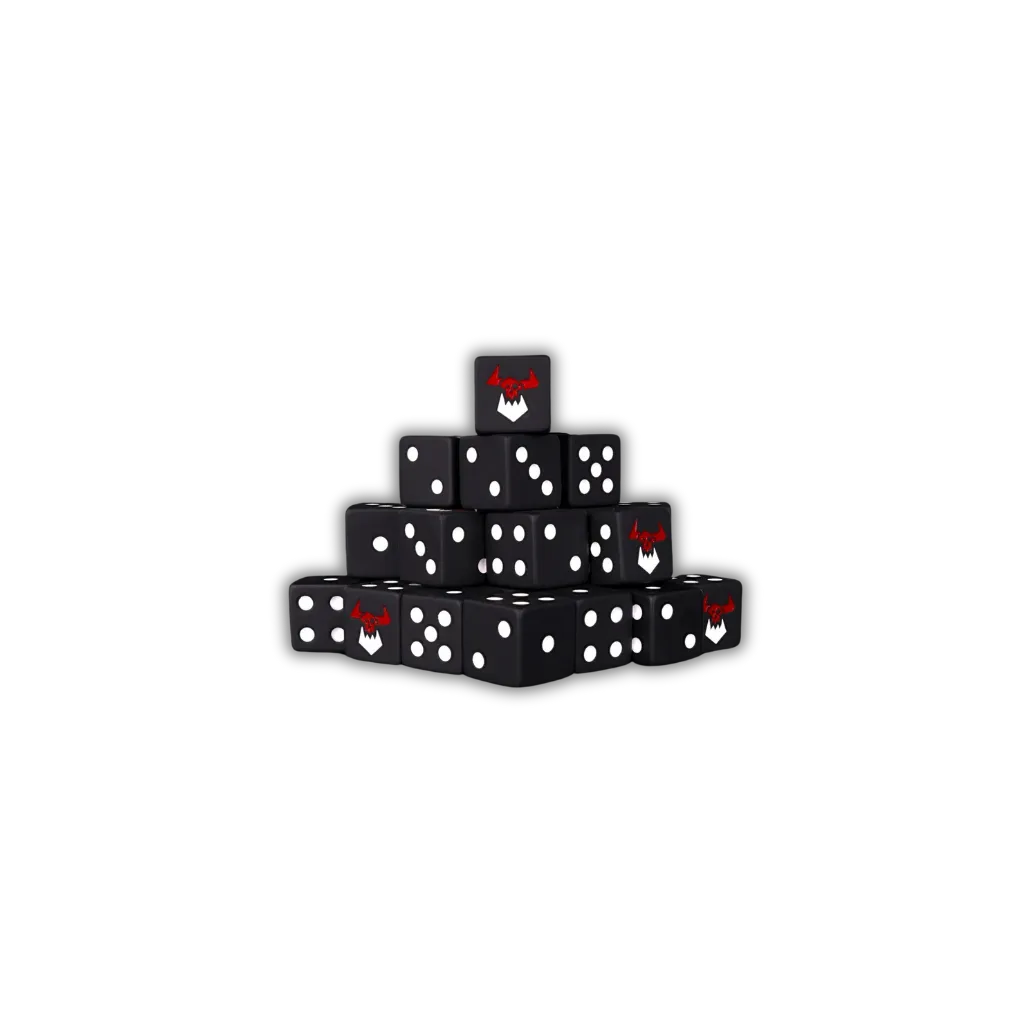 Goff - Black Orcs Square 16mm (25 Stück)-Baron of Dice-Radaddel